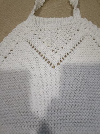 Top tejido blanco