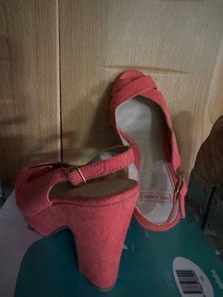 Zapatos de tacón naranjas talla 39