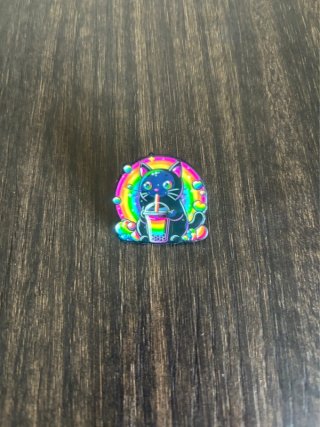 Spilla Gatto Y2K Arcobaleno Bubble Tea