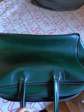 Maleta Vintage Verde Botella Años 70