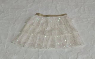 Falda lentejuelas volantes 5-6 años 110-116 cm