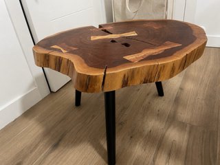 Mesa auxiliar de salón madera auténtica
