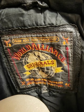 Giubbotto in pelle vintage uomo XL