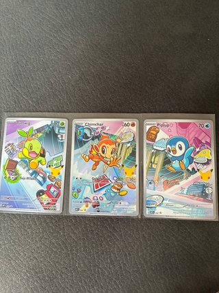 Trío Pokémon Turtwig Chimchar Piplup