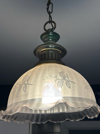 Lámpara colgante cristal y metal