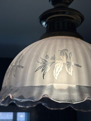 Lámpara colgante cristal y metal