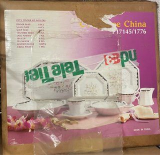 Vajilla Tele-Tien 45 Piezas Porcelana Flores