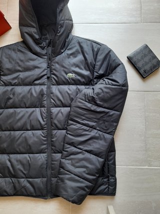Piumino Lacoste Nero con Cappuccio - Taglia 48