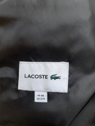 Piumino Lacoste Nero con Cappuccio - Taglia 48