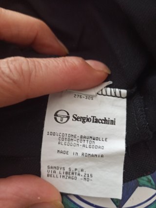 Polo Smanicata Sergio Tacchini Vintage Nero