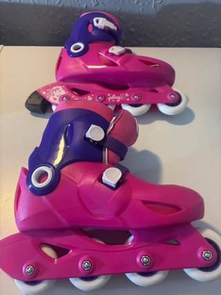 Patines en línea ajustables rosas y morados