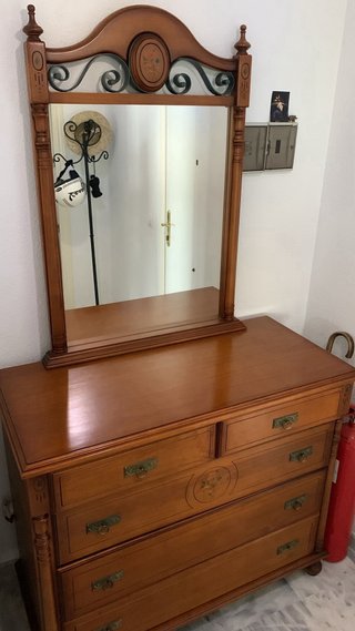Dormitorio 150cm Madera Maciza y Forja.