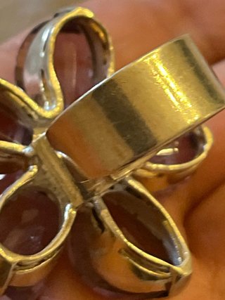 Grande anello argento viola