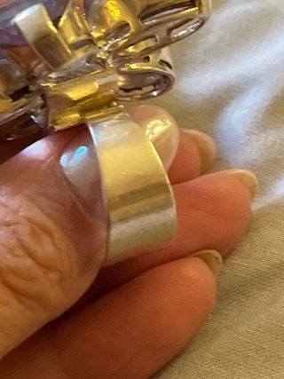 Grande anello argento viola
