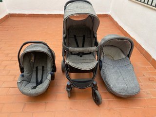 Silla de coche bebé gris