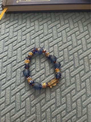 Pulsera Veraniega Azul y Dorada