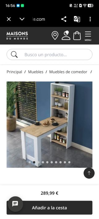 Mesa Estantería Comedor