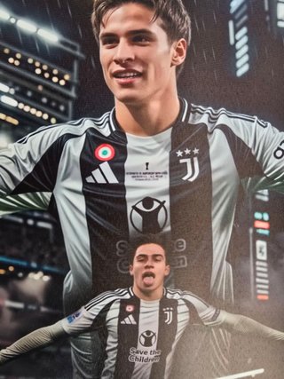 Quadro Kenan Yildiz Juventus 40x60 cm