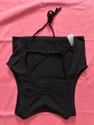 Top negro estampado coche Astral