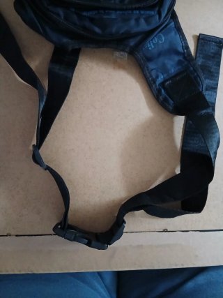 Riñonera Pierna Táctica Negra y Azul