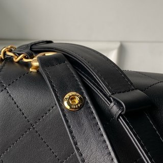 Bolso Chanel Negro Asa Superior Dorado