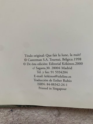 Libro infantil La Luna de Kokinos