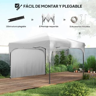 Cenador Jardín 3x3m Ajustable