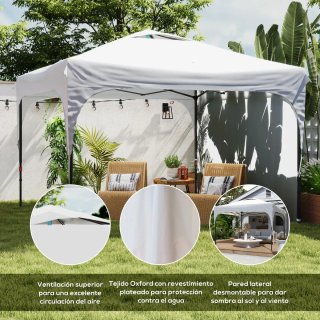 Cenador Jardín 3x3m Ajustable