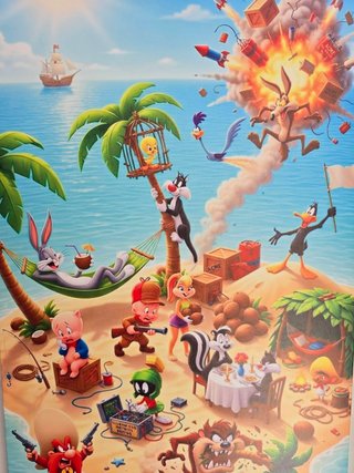 Quadro Looney Tunes 40x60 Cm