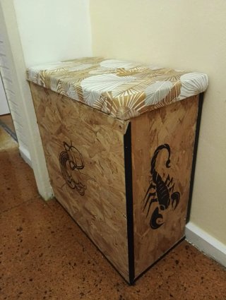 Mueble de entrada madera y metal