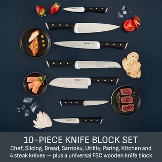 Tefal Ice Force  Bloque de 10 cuchillos A ESTRENAR