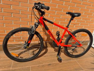 Bicicleta Montaña Niño Roja B'TWIN