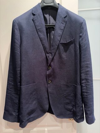 Blazer 100% Lino para Hombre Azul Marino