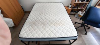 Somier de tablas y colchón viscoelástico de 150cm