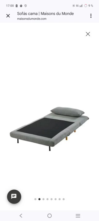 Sofá cama NIO gris claro Maisons du Monde
