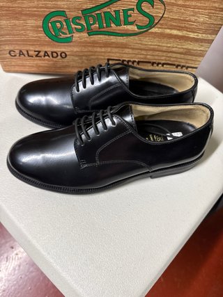 Zapatos Castellanos Crispines Piel Negros Talla 42