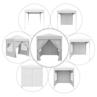 Cenador Outsunny 2x2m con 4 paredes