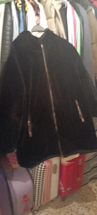 Parka negra reversible