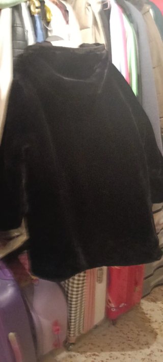 Parka negra reversible