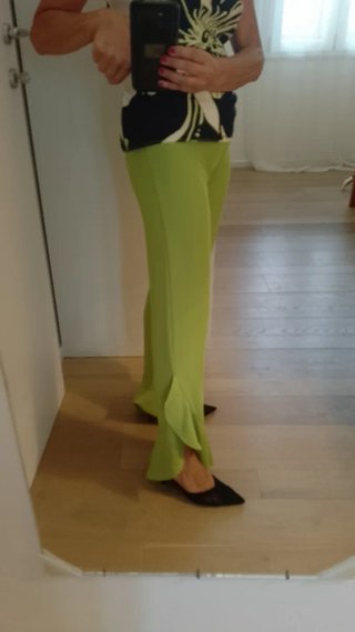 Completo elegante pantalone blusa