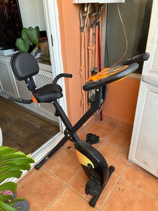 Bicicleta Estática Plegable Naranja
