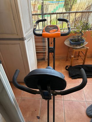 Bicicleta Estática Plegable Naranja