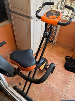 Bicicleta Estática Plegable Naranja