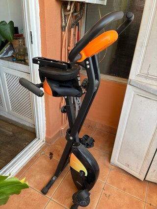 Bicicleta Estática Plegable Naranja