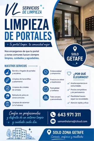 Realizo limpieza de comunidades solo zona Getafe