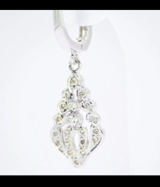 Pendientes de platino con diamantes naturales
