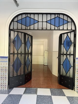 Puerta Hierro Macizo y Cristales