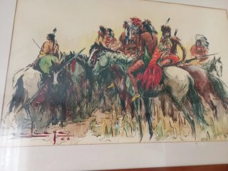 Cuadro Pintura Caballos Aliaga