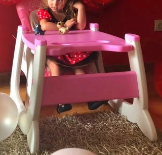 Trona infantil rosa 3 en 1