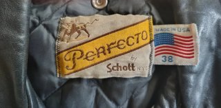 Cazadora Cuero Perfecto Schott Negra Talla M, 38